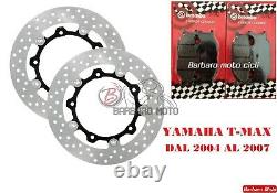 2 Dischi Freno Anteriore Flottanti Yamaha Tmax T-max 500 2005 + Pastiglie Brembo