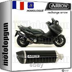 Arrow Pot Echappement Hom Race-tech Alu Noir C Yamaha Tmax T-max 530 2014 14 translates to 'Arrow Exhaust System Homologated Race-tech Alu Black C Yamaha Tmax T-max 530 2014 14' in English.