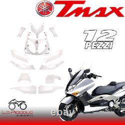 Complete Carenage Set White Mother-of-pearl 12 Parts Yamaha Tmax T-max 500 2001 2007