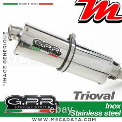 Complete Exhaust Line With Cat. Gpr Trioval Polished Stainless Yamaha T-max 500 2006