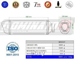Complete Exhaust System HP6 Titanium Black YAMAHA TMAX 560 T Max 560 T-Max 560