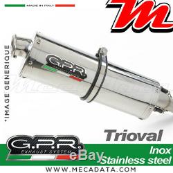 Complete Line Exhaust Gpr Trioval Polished Stainless Yamaha T-max 500 2002