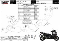 Complete Line Yamaha T-max 530 2017 2018 Oval MIVV Noir - Kat