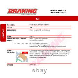 Front Brake Disc Kit Braking S3 Wave Yamaha T-Max ABS 530 2012-2018