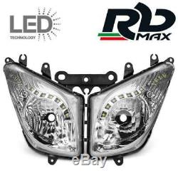 Headlights Optics Front With Led Strip Yamaha Tmax T Max 500 2008-2012 Homologu