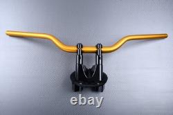 Riser Handlebar Mounts with Black-Gold Handlebar for YAMAHA TMAX 500 T-MAX SJ06 2008-2011