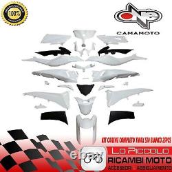 Set Fairing White Black Painted Yamaha Tmax T-Max 530 2012 2013 2014 25pcs