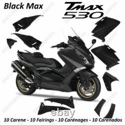 Set of 10 Satin Black Fairings for Yamaha XP 530 TMAX T-MAX 2012/2014 Plastic Parts