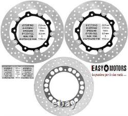 Set of 3 Front and Rear Brake Discs for Yamaha T Max Tmax 500 2004-2007
