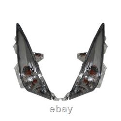 Set of front smoked black chrome turn signals Yamaha TMAX T Max 500 2008 2011