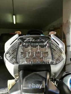 Transparent LED Front and Rear Stop Headlights for Yamaha Tmax T Max 500 2008-2011
