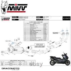 YAMAHA T-MAX 530 2019 Full Speed Edge MIVV Black Exhaust System