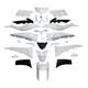 77380070 Set Carénage Blanc Noir Peintes Yamaha Tmax T-max 530 2015 2016 29pz