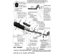 Echappement Complet Kat Leovince Lv-12 Acier Noir Yamaha Tmax 560 2020 2024