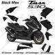 Kit 10 Car&egrave;nes Noir Satin&eacute; Yamaha Xp 530 Tmax T-max 2012/2014 Plastiques