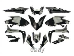 Kit carénage TNT 15 piece noir brillant pour scooter Yamaha 530 Tmax 2017 2018
