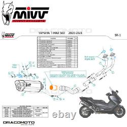 Ligne complet YAMAHA T-MAX 560 2020 2021 MIVV Sr-1 Noir