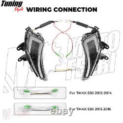 MF7255 Set Clignotants + Stop LED avant Arrière Fumée YAMAHA Tmax 530 2012/2016
