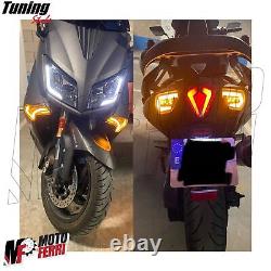MF7255 Set Clignotants + Stop LED avant Arrière Fumée YAMAHA Tmax 530 2012/2016