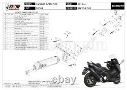 MIVV Ligne Complete Hom Speed Edge Noir Carbon Cap Yamaha T-max Tmax 530 2014 14