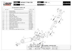 MIVV Ligne Complete + Homologue Nocat Gp Noir Yamaha T-max Tmax 500 2009 09