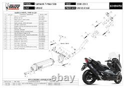 MIVV Pot Complete Homnc Speed Edge Acier Noir Yamaha T-max Tmax 500 2011 11
