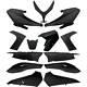 Set 13 Pièces Carénage Yamaha Tmax 500 2008/2011 Noir Poli T-max