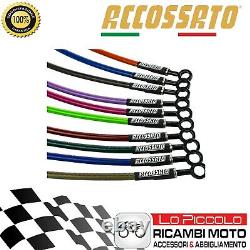 Set 4 Tuyaux Frein Noir Accossato avant Arrière Yamaha XP 500 T Max 2011ACC