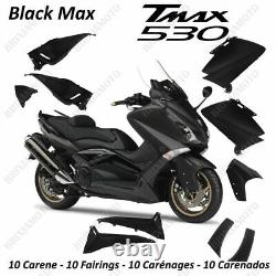 Set Carénage Coques Matières Plastiques Yamaha Tmax T-Max 530 2012 2016 Noir Mat