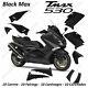 Set Carénage Coques Matières Plastiques Yamaha Tmax T-max 530 2012 2016 Noir Mat
