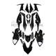 Set Carénage Plastique 17 Pièces Yamaha Tmax T-max T Max 560 2020 2021 Noir Poli