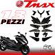 Set Plastique Carénage 13 Pièces Noir Poli Yamaha Tmax T Max 500 2008 2009