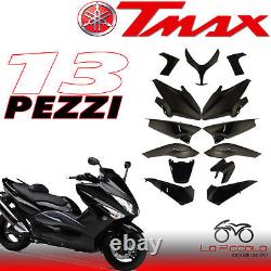 Set Plastique Carénage 13 Pièces Noir Poli Yamaha Tmax T Max 500 2008 2009